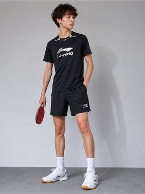 Li-Ning Youth Black Athletic Shorts Size 150 New With Tags